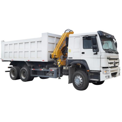 SINO HOWO 6X4 DUMP TRUCK with CRANE MT